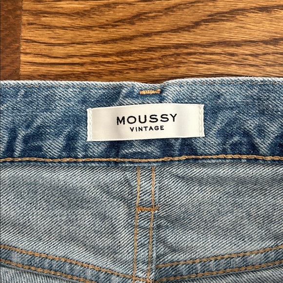 Moussy Vintage MV Raleigh Tapered Jeans 26 light wash distressed knee - Picture 4 of 10